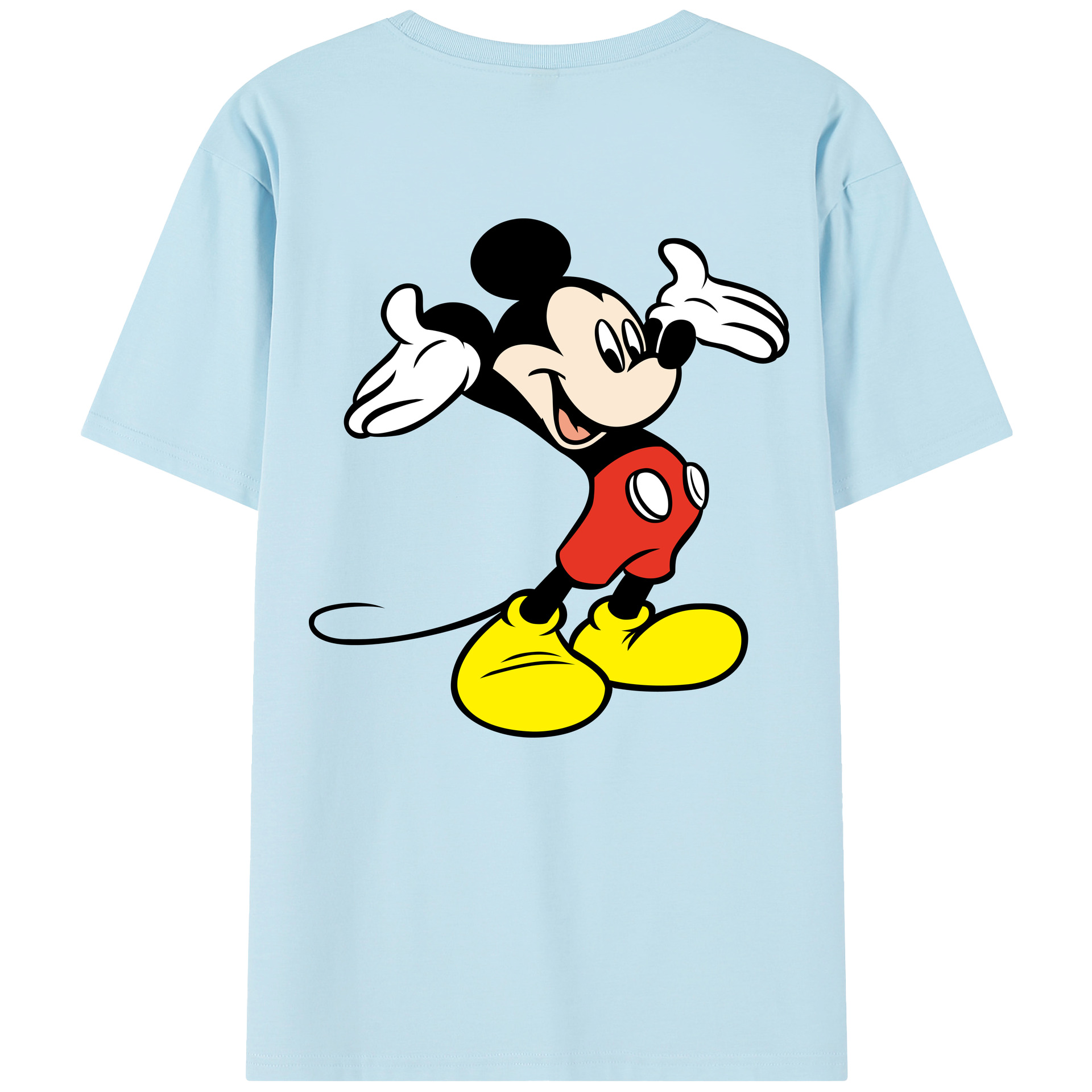 （画像用） ミッキーマウス Mickey Mouse 綿100％半袖Tシャツ（背面プリント）